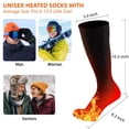 thumbnail image 3 of Heated Socks for Men Women, 5000mAh Rechargeable Foot Warmer Electric Heated Socks - Up to 10 Hours of Heat, Washable Winter Warm Socks for Outdoors Work Fishing Hunting Skiing Cycling Hiking Camping, 3 of 7