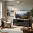 thumbnail image 7 of Ginie TV Stand Media Cabinet- Black and Brown Rubberwood- 75 Inch, 7 of 7