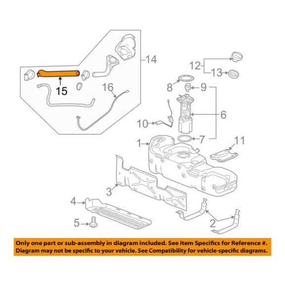 GM OEM Fuel System-Filler Hose 22951226