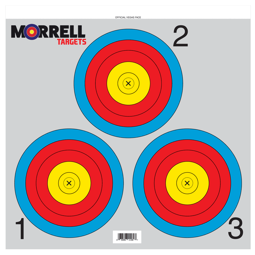 morrell targets archery nfaa official 3 spot paper target face 100