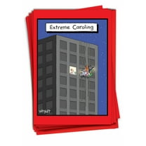 12 Funny Christmas Greeting Cards (1 Design, 12 Cards) - Extreme Caroling
