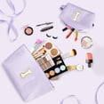 thumbnail image 6 of DAKIMOE Makeup Bag Cosmetic Bags Organizer Personalized Initial Travel Essentials Toiletry Bag for Birthday Christmas Girlfriend Teacher Valentines Day Gifts, 6 of 9