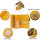 thumbnail image 5 of Ladies Wallet Leather Coin Purse Ladies Short Card Holder Ladies Zipper Wallet RFID Blocking Wallet(Yellow), 5 of 5