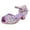 Purple, variant on REDARER Girls Sandals Closed Toe Heels Wedding Party Shoes Sequins Bow for Toddler,13.5