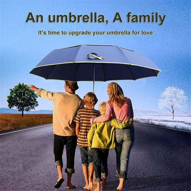 Extra Oversize Large Compact Umbrella Double Canopy Vented Windproof Waterproof Stick Umbrellas For Women And Men