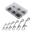 thumbnail image 1 of 150 Uds pinzas de pesca de palangre de acero inoxidable conector de cable de línea larga broches de presión perchas soporte equipo de aparejos de Macarena Clips de pesca de palangre, 1 of 3
