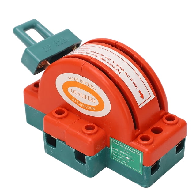 Interruptor De Cuchilla De Desconexión DPDT, Interruptor De Desconexión De Alimentación De 2 Polos AC220V Con Cubierta ABS Para Circuitos Autogeneradores