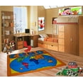 thumbnail image 5 of Mybecca Kids Rug Orange World Map Children Learning Carpet 8' x 10' Multicolor, 5 of 5