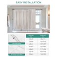 thumbnail image 6 of Beige Tie Up Curtains for Windows 63 Inch Length Balloon Curtains Kitchen Adjustable Balloon Window Shade Farmhouse Simple Abstract Striped Wooden Grain Tie Up Valance Bathroom Curtain Window 46"x63", 6 of 6