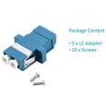 thumbnail image 2 of LC Fiber Optic Adapter - LC to LC Duplex Singlemode Coupler - 10 Pack - Blue,10 x LC Fiber Optic Adapter,Blue, 2 of 8