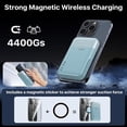 thumbnail image 3 of A2641 NOBIS for Magsafe Battery Pack 10000mAh, Dual-Foldable Wireless Magnetic Power Bank with LED Display Magnetic Portable Charger 22.5W PD Fast Charging Type C in&Out for Phone 16 S25, 3 of 10