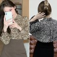 thumbnail image 3 of Women\‘s Retro Leopard Print Temperament Spring And Autumn New Wild Loose Long-sleeved Shirt, 3 of 6