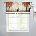 thumbnail image 4 of Paris Eiffel Tower Valance Rod Pocket Window Curtain for Kitchen Autumn Rainy France Street Thermal Insulated Room Darkening Curtain for Dinning Room, 4 of 6