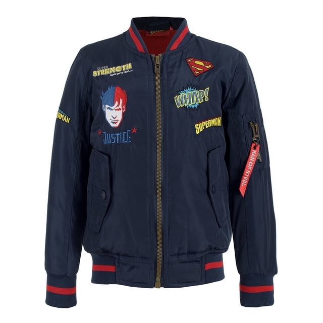 CHAMARRA BOMBER SUPERMAN PARA NIÑO ORIGINAL WARNER 316948