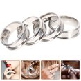 thumbnail image 3 of 8pcs Ring Blanks Grooved Plain Finger Ring Stainless Steel Finger Ring Jewelry Making, 3 of 7