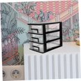 thumbnail image 2 of Multi-Layer Storage Drawers Closet Accessories Clear Drawer Organizer Desktop Drawer Unit Racks Office Storage Chest Outdoor Storage Bench para Monitor Locker Black, 2 of 8