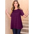 thumbnail image 4 of Roaman's Women's Plus Size Allover Lace Swing Tee, 4 of 4