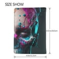 thumbnail image 3 of Pofeuu Modern Abstract Colorful Skull B Print Travel Document Organizer Passport Holder Men Women for Family (6.5 in x 4.5 in),Wallet Holder Credit Card Clutch Bag Case, 3 of 5