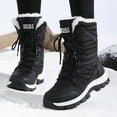 thumbnail image 2 of Xiaoxatg Fashion Winter Women's Boots Thick Sole Non- Lace-Up High Top Comfortable Footwear for Cold Weather Adventures 6.5 Black, 2 of 7