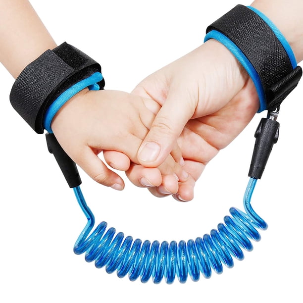 Cinturón de muñeca antipérdida Correa de mano de seguridad para niños Rotación de 360 ° Cuerda de alambre elástica Muñequera de algodón transpirable para viajar caminar al aire libre