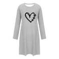 thumbnail image 4 of ZyeKqe Nightgown for Woman Short Sleeve Heart Printed Pajamas Dresses Soft Loose Comfy Sleep Shirts Ladies Nightwear, 4 of 6