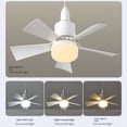 thumbnail image 3 of Ventilador de Techo Pequeño con Luz y Control Remoto, Ventilador de Techo con Rosca para Base E27, para Dormitorio y Cocina, 3 of 8