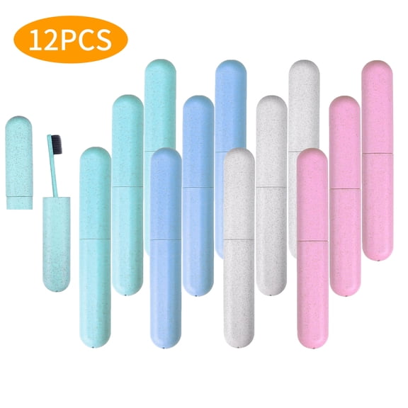 RYLZX 12Pack Toothbrush Covers Portable Toothbrush Protector Coverings Clips Tooth Brush Storage Head Cover Cap for  Bathroom Home Travel Tooth Brush Case