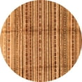 thumbnail image 1 of Ahgly Company Indoor Round Abstract Orange Modern Area Rugs, 7' Round, 1 of 4