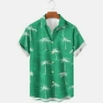 thumbnail image 2 of ZCFZJW Mens Casual Hawaiian Shirts Summer Short Sleeve Tropical Palm Tree Pattern Print Button Down Graphic Tees Shirt Tops Trendy Holiday Vacation Outfit Clothes Green XXXXL, 2 of 3