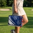 thumbnail image 3 of COEQINE Golf Cart Seat Cover Blanket Towel Accessories, Portable Foldable Design with Carry Handle, Universal Fit for EZGO/Yamaha/Club Car with 4 Pockets, Love to Golf American Flag Style, 3 of 8