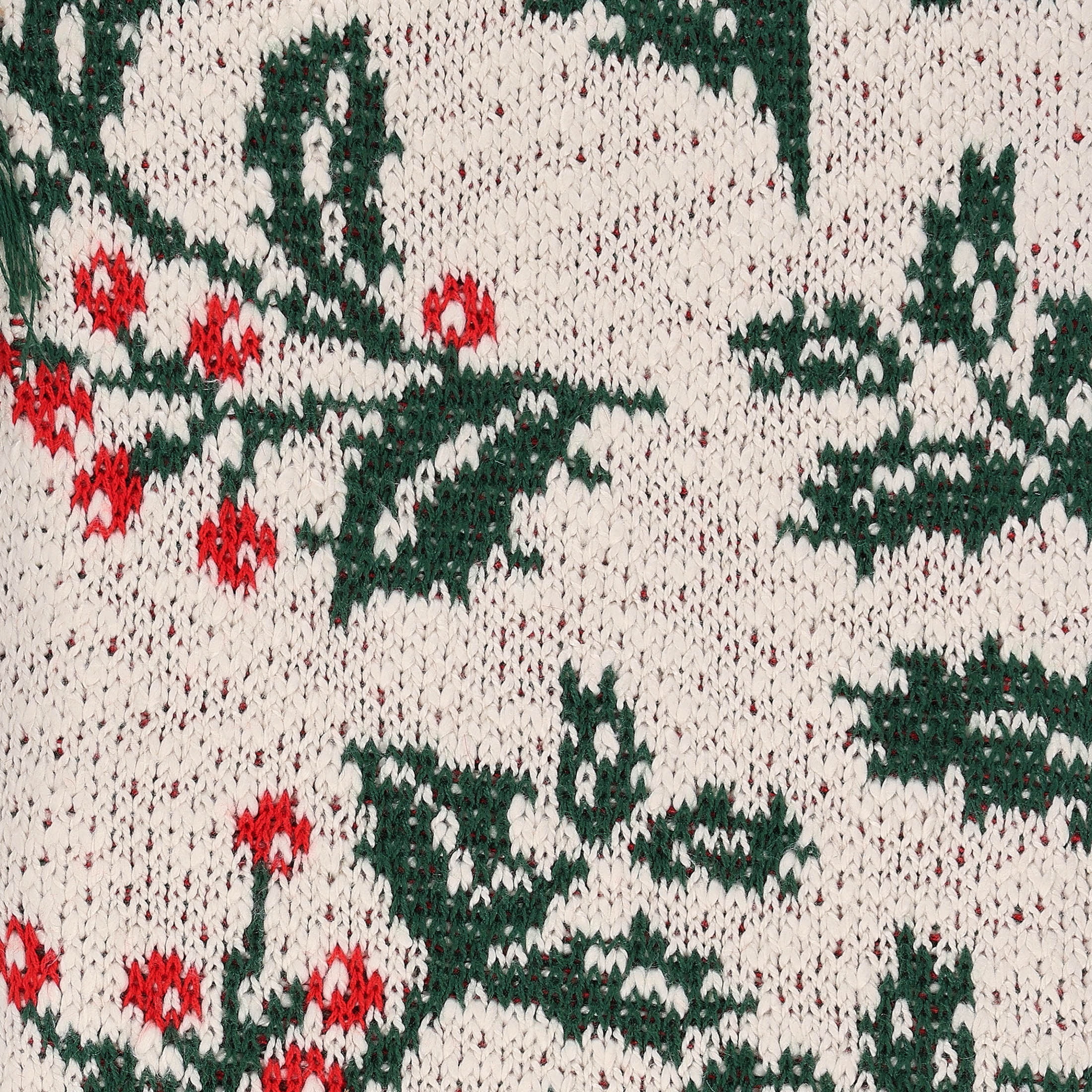 Holly Leaf Christmas Stocking, Multicolor, 19", by Holiday Time
