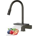 thumbnail image 1 of Robinet de Cuisine Robinet d'Évier de Cuisine avec Pulvérisateur Rétractable Robinet de Cuisine en Acier Inoxydable Nickel Brossé Cascade avec Poignée Unique, 1 of 2