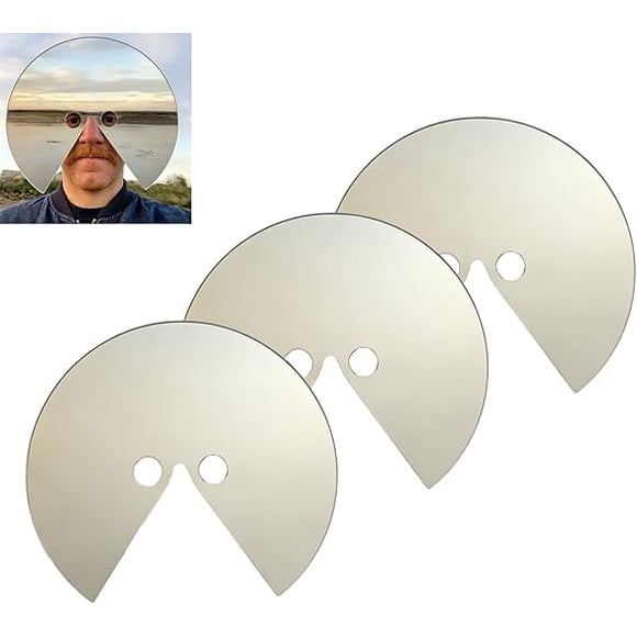 Head Mounted Mirror - Mirror Mask: What I’m Looking At, Head Mounted Reflective Face Accessory for Artistic Viewpoints(3pcs)Q