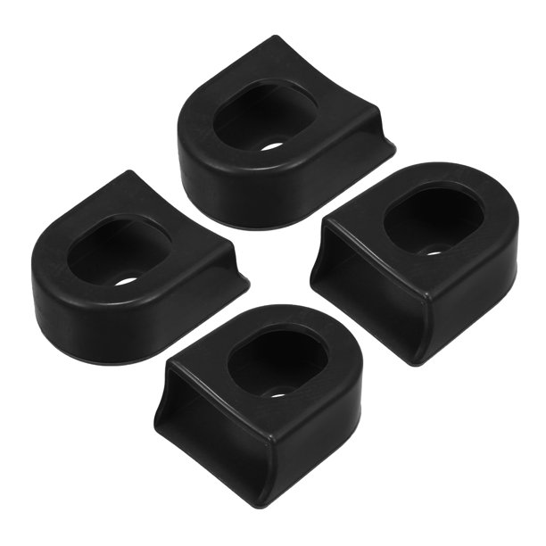 Unique Bargains 4 Piezas Protectores de Bota de manivela de Bicicleta de Silicona Funda de Bicicleta de montaña Protección de la Cubierta del Brazo de manivela Negro