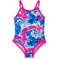 thumbnail image 1 of Girls' Printed One Piece Swimsuit, Blue, 3T, 1 of 2