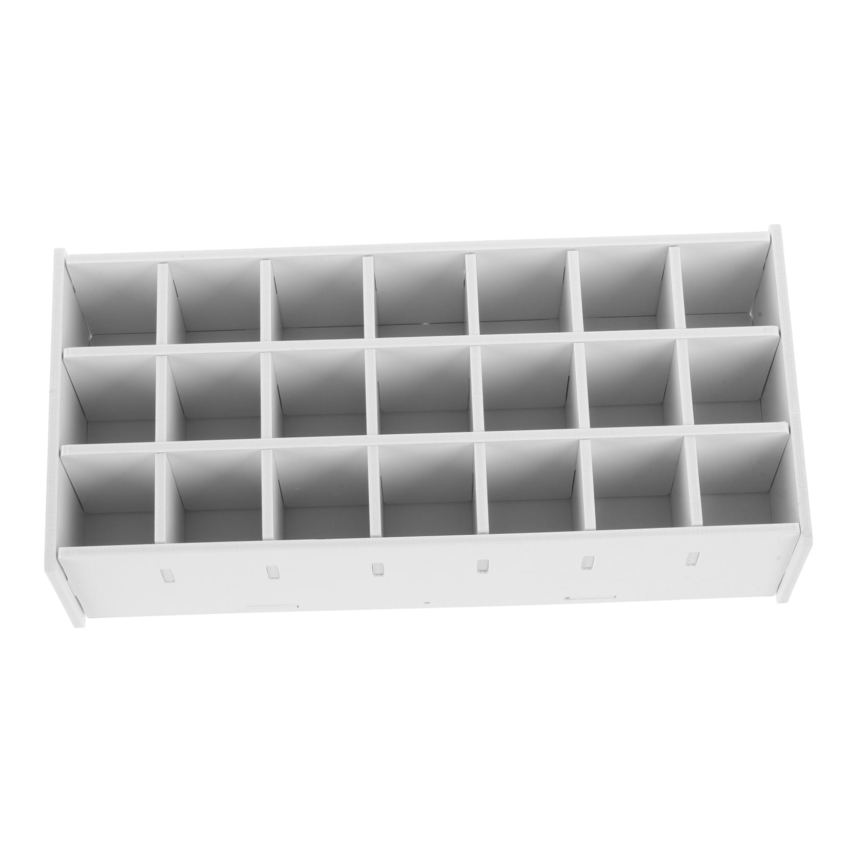 Pawsdot White Wooden Pigment Bottle Holder and Paint Organizer Rack for Craft Storage and Display