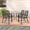 Dining Chairs*4, variant on SUNCROWN 2 Pieces Wrought Iron Black Chairs 300 Lbs Outdoor Dining Chairs, Patio Metal Stackable Chair with Armrest for Backyard, Garden, Poolside