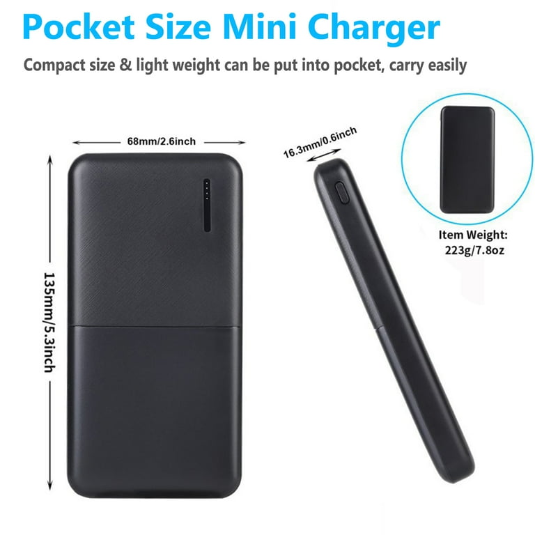 20000mAh Power Bank, Dual-Port Portable Phone Charger USB C Fast Charging  External Battery Pack Charger Powerbank for Cell Phone iPhone; Samsung iPad  