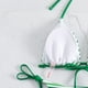 thumbnail image 4 of Guardurnaity de niña con top triangular y cuello halter, braguita estampada, traje de baño de piezas. Tejido suave, perfecto para viajar. conjuntos de ropa Rayas verdes METRO, 4 of 6