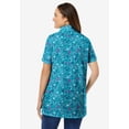 thumbnail image 2 of Woman Within Plus Size Perfect Printed Short-Sleeve Polo Shirt, 2 of 4