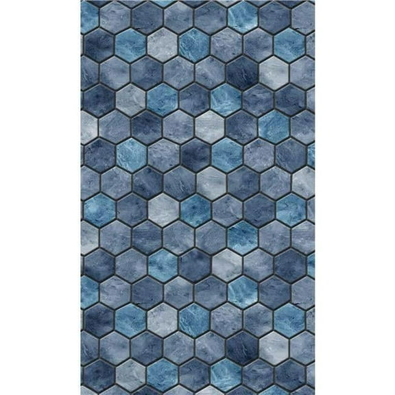 GLI Pool Products 050027RDTHXUB52 27 ft. Round 52 in. Unibead Travertine Hex Above Ground Pool Liner