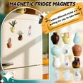 thumbnail image 4 of Mini 3D Flower Shaped Magnetic Vase for Refrigerator Cute Ceramic and Glass Decorative Magnets To Securely Hold Recipes Photos Reminders Kitchen Cabinet Office Whiteboard, 4 of 4