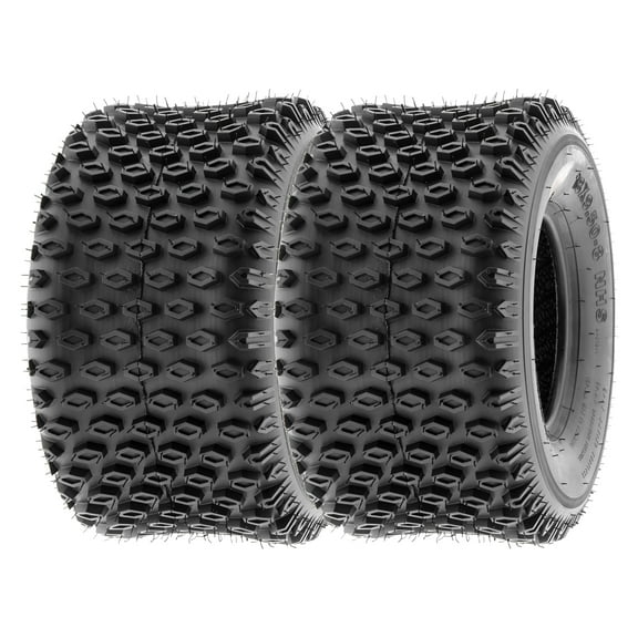 SunF ATV/UTV All Terrain Quad Mini Bike Tire 18x9.5-8 18x9.5x8 6 PR Tubeless A012 (Set of 2)