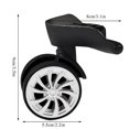 thumbnail image 2 of Roues de Remplacement pour Bagages, 2 Pcs Roues de Valise Durables Pivotantes avec Vis pour Réparation, 2 of 2