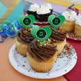 thumbnail image 4 of Justice League Green Lantern Athletic Logo Heart Love Cupcake Picks Toppers Decoration Set of 6, 4 of 7