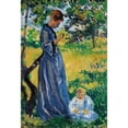 thumbnail image 3 of Maximilien Luce 11x14 Black Modern Framed Museum Art Print Titled - Poissy, Madame Dillon (1893), 3 of 5