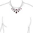 thumbnail image 5 of Bling Jewelry Womens Art Deco Bridal Jewelry Set Large Teardrop Red CZ V Collar Necklace & Earrings, 5 of 6