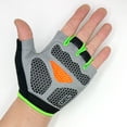 thumbnail image 4 of Men's and Women's Half Finger Sports Gloves, Shock Absorbing Cycling Gloves with Sweat Wipe Thumb Breathable Mesh Back Gym Workout Hiking Outdoor Activity Gloves, 4 of 7