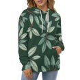 thumbnail image 4 of Green Leafy Pattern 3d Sweatshirts Hoodie Fashion Casual Personality Men's Women Street Hoodie Pullovers Long Sleeve Comfortable Top, 4 of 6