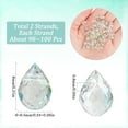 thumbnail image 2 of 1 Box 2 Strands About 200Pcs Glass Tear Drop Bead Green Teardrop Beads Bulk 8x6mm Top Drilled Faceted Bead Charms Spacer Dangle for Jewelry Making Necklace Bracelet Earrings DIYMedium Aquamarine, 2 of 9